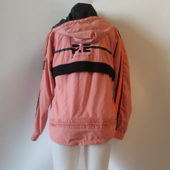 Womens Rei Nation Pink Black Hooded Full Zip Jacket XS * - Picture 5 of 9